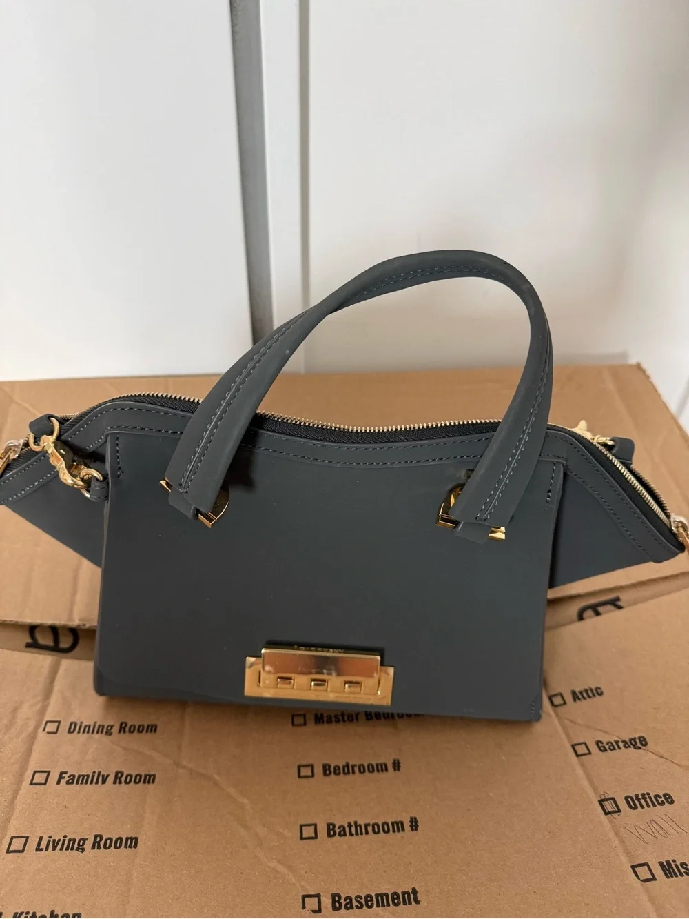 Zac Posen Eartha Top Zip Leather Satchel